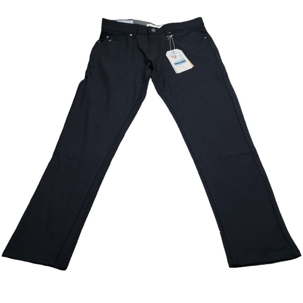 Tailor Vintage New Canaan Slim Fit Luxe Performance Tech Pants Size 32x30 Black